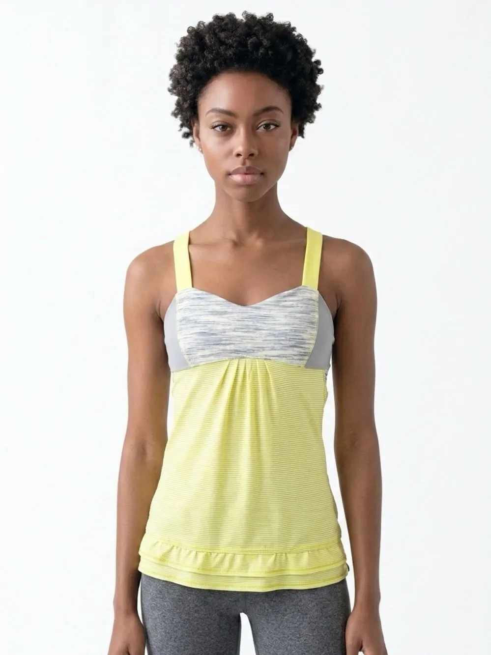LULULEMON | Lemon Lime Bubble Tank Citrus Size 4
